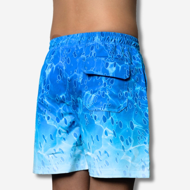 kids blue boardshorts