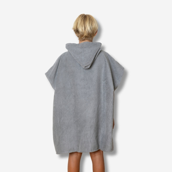 Grey kids hoodie towel