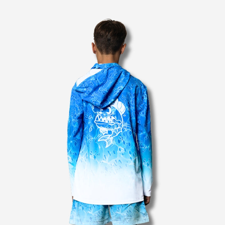 Kids fishing jersey with neck buff