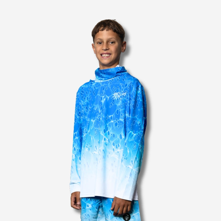 Kids hooded fishing jersey