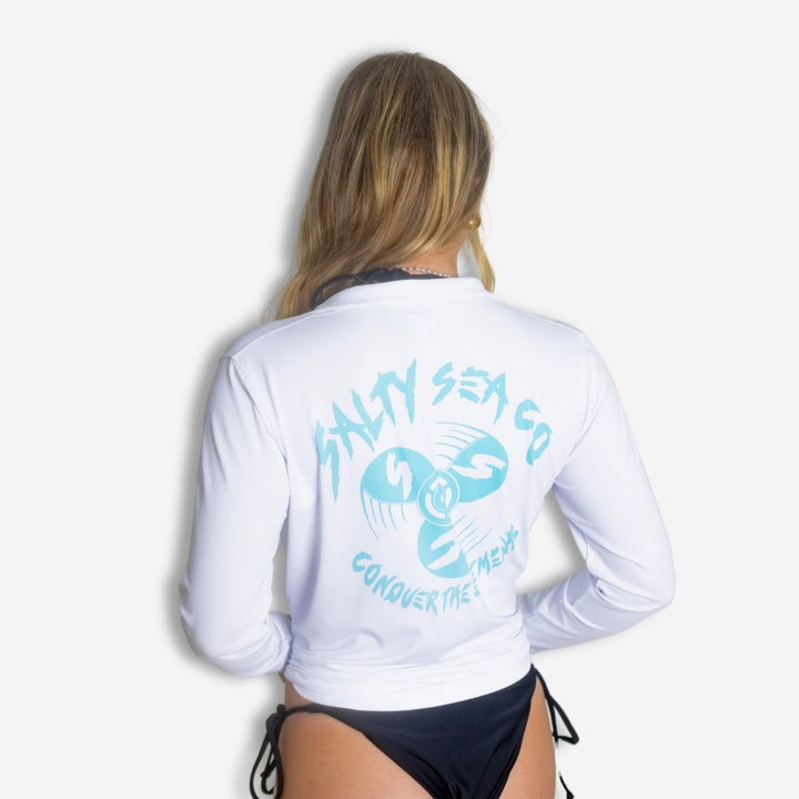 Women's White Fishing Jersey